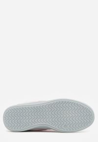 Born2be - Niebieskie Sneakersy w Stylu Tenisówek z Koralikami Charnara. Okazja: na co dzień. Kolor: niebieski. Materiał: dresówka. Wzór: aplikacja #4