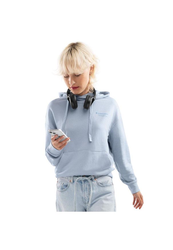 Bluza dresowa z kapturem Lifestyle damska SIROKO Splash-W. Typ kołnierza: kaptur. Kolor: niebieski. Materiał: dresówka