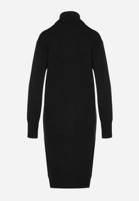 Born2be - Czarna Dzianinowa Sukienka z Bawełną o Prostym Kroju z Golfem Tesala. Okazja: do pracy, na spotkanie biznesowe. Typ kołnierza: golf. Kolor: czarny. Materiał: dzianina, bawełna. Wzór: jednolity. Typ sukienki: proste. Styl: klasyczny, biznesowy #6