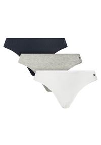 TOMMY HILFIGER - Tommy Hilfiger Komplet 3 par fig brazylijskich UW0UW05968 Kolorowy. Materiał: bawełna. Wzór: kolorowy