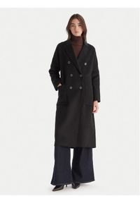 ViCOLO Płaszcz wełniany TF0001 Czarny Regular Fit. Kolor: czarny. Materiał: syntetyk