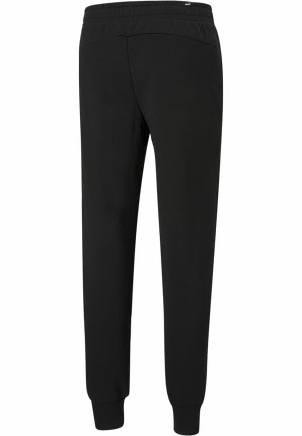 Puma - Męskie spodnie dresowe z logo Essentials PUMA Black. Kolor: czarny. Materiał: dresówka, bawełna