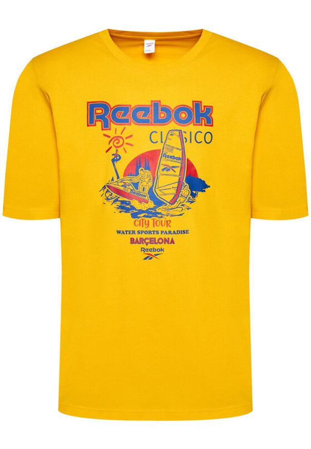 T-Shirt Reebok. Kolor: żółty