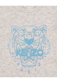 Kenzo kids - KENZO KIDS - Szare śpioszki z nadrukiem tygrysa 0-2 lata. Kolor: szary. Materiał: bawełna. Wzór: nadruk