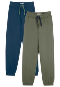 bonprix - Spodnie chłopięce dresowe (2 pary). Kolor: niebieski. Materiał: dresówka #1