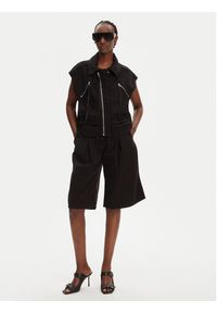 Pinko - PINKO Bermudy Pascal 105245 A2M8 Czarny Relaxed Fit. Kolor: czarny. Materiał: bawełna