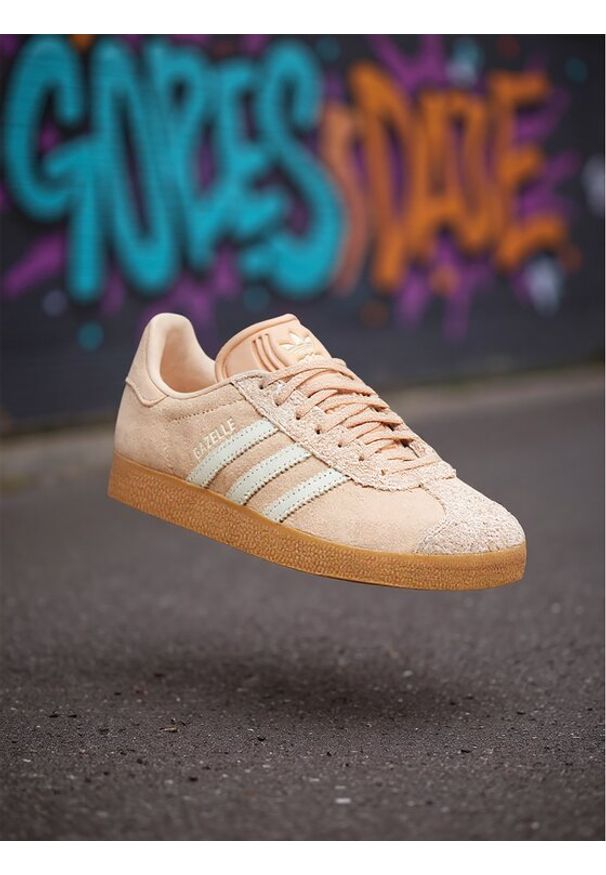 Adidas - adidas Sneakersy Gazelle JS1384 Beżowy. Kolor: beżowy. Materiał: skóra. Model: Adidas Gazelle