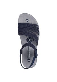 skechers - Sandały Skechers Reggae Slim - Coffee, Kobiety. Okazja: na co dzień. Kolor: niebieski. Materiał: materiał