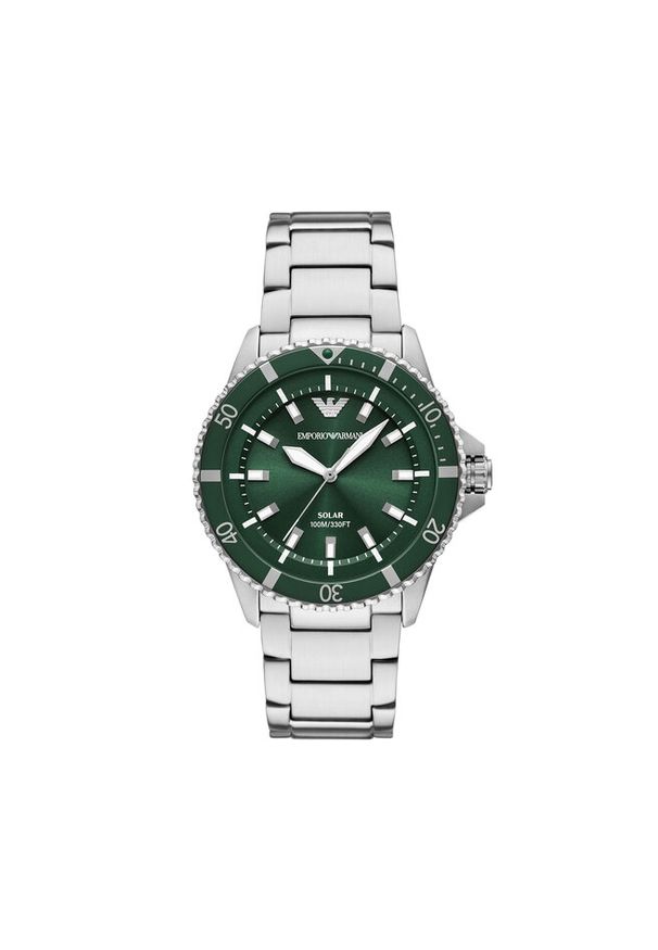 Zegarek Emporio Armani. Kolor: srebrny
