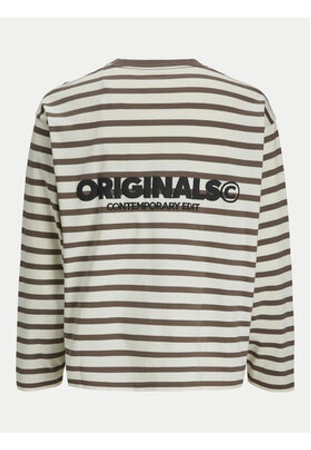 Jack & Jones - Jack&Jones Longsleeve Islington 12273202 Beżowy Loose Fit. Kolor: beżowy. Materiał: bawełna. Długość rękawa: długi rękaw