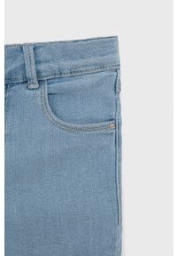 Kids Only szorty jeansowe dziecięce gładkie regulowana talia. Stan: podwyższony. Kolor: niebieski. Materiał: jeans. Wzór: gładki