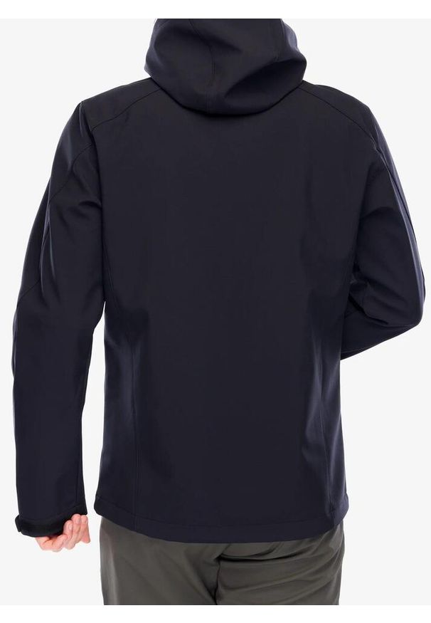 Kurtka softshell męska Vaude Cyclone Hooded Jacket. Kolor: czarny. Materiał: softshell