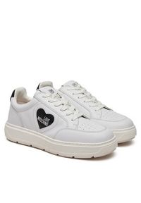 Love Moschino - LOVE MOSCHINO Sneakersy JA15154G1MIA110A Biały. Kolor: biały. Materiał: skóra #4