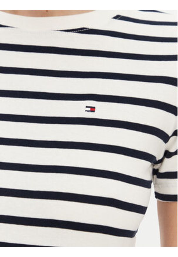 TOMMY HILFIGER - Tommy Hilfiger T-Shirt New Cody WW0WW40587 Écru Slim Fit. Materiał: bawełna