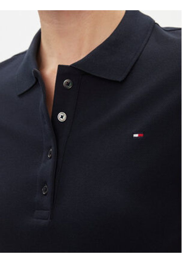 TOMMY HILFIGER - Tommy Hilfiger Polo 1985 WW0WW42047 Granatowy Slim Fit. Typ kołnierza: polo. Kolor: niebieski. Materiał: bawełna
