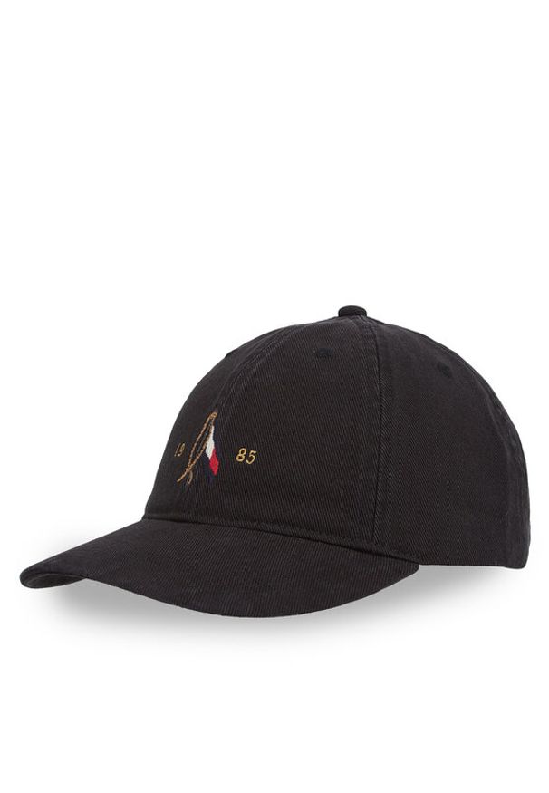 TOMMY HILFIGER - Tommy Hilfiger Czapka z daszkiem Seasonal Flag Wash 6 Panel Cap AM0AM13348 Czarny. Kolor: czarny. Materiał: materiał, bawełna