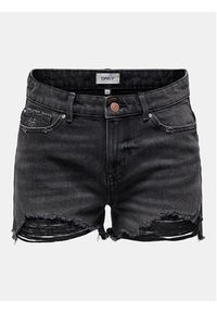 only - ONLY Szorty jeansowe Pacy 15256232 Czarny Regular Fit. Kolor: czarny. Materiał: bawełna #4