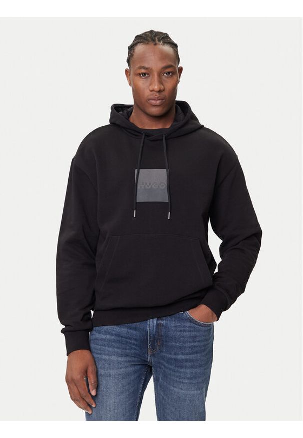 Hugo - HUGO Bluza Duspliter 50542787 Czarny Relaxed Fit. Kolor: czarny. Materiał: bawełna