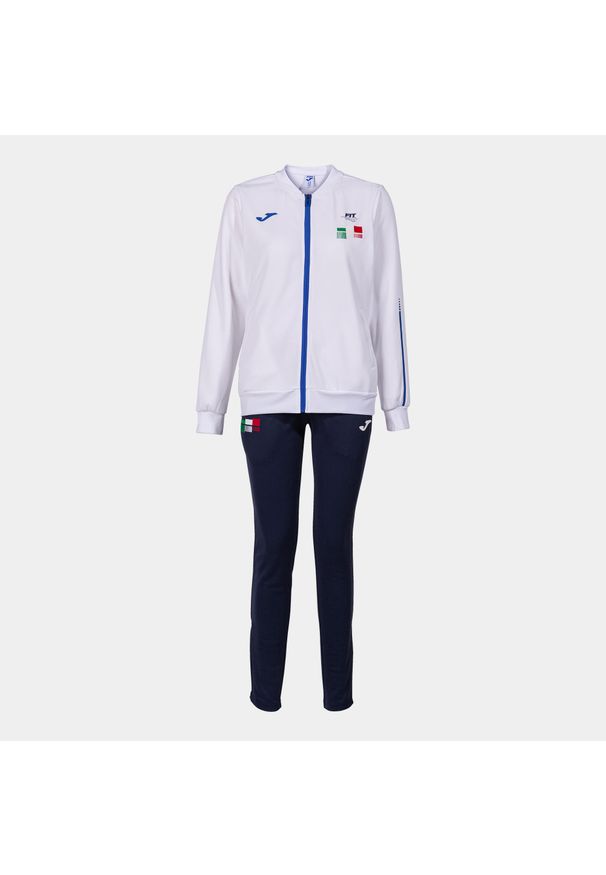 Damski dres włoskiej federacji tenisowej Joma. Kolor: biały. Materiał: dresówka. Sport: tenis