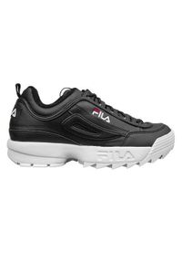 Buty do chodzenia damskie Fila Disruptor Low. Zapięcie: sznurówki. Kolor: czarny. Materiał: materiał, syntetyk, tkanina. Szerokość cholewki: normalna. Sport: turystyka piesza