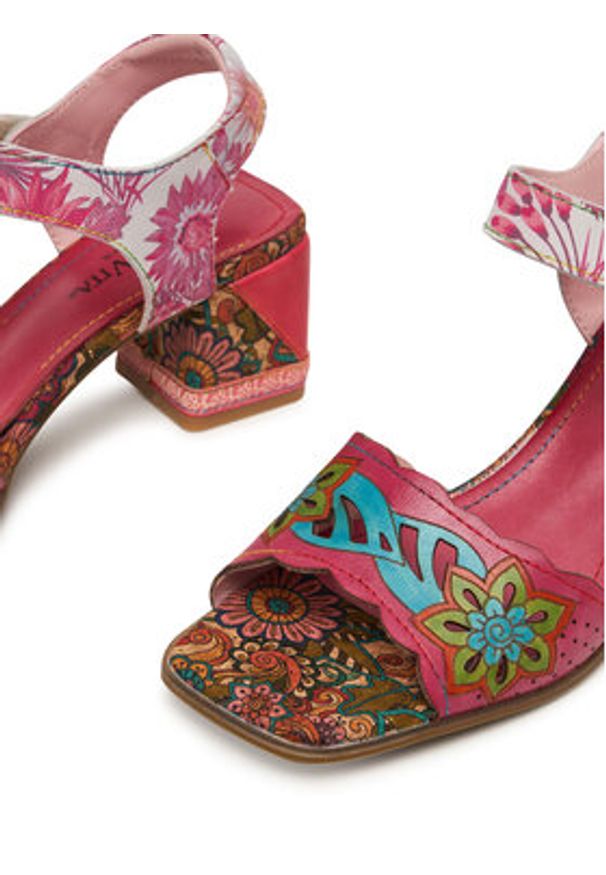 Laura Vita Sandały Jacqueso 20 Różowy. Kolor: różowy. Materiał: skóra