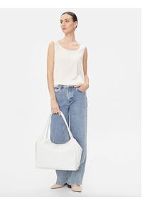 Calvin Klein Torba Calvin Resort Carry All Bag Mesh K60K609404 Biały. Kolor: biały. Materiał: skóra #5