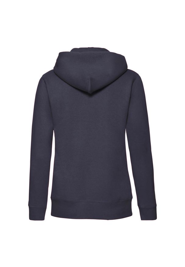 FRUIT OF THE LOOM - Bluza Damska Premium Z Kapturem. Typ kołnierza: kaptur. Kolor: niebieski