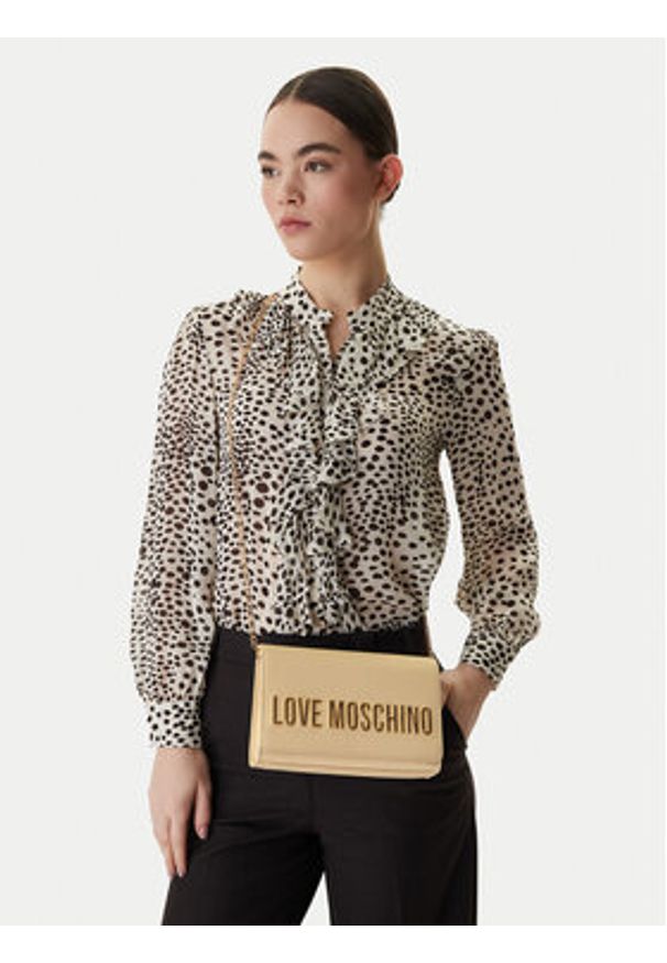 Love Moschino - LOVE MOSCHINO Torebka JC4103PP1OKD0129 Beżowy. Kolor: beżowy. Materiał: skórzane