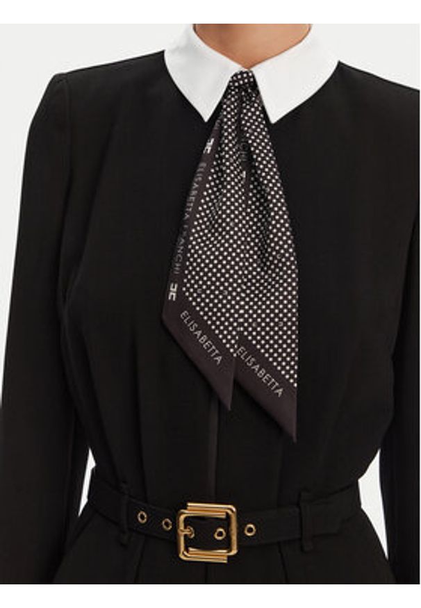 Elisabetta Franchi Kombinezon TU-047-52E2 Czarny Regular Fit. Kolor: czarny. Materiał: syntetyk