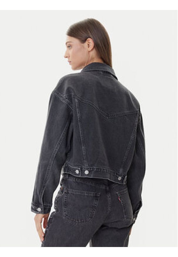 Levi's® Kurtka jeansowa 90s Trucker A9456-0003 Czarny Relaxed Fit. Kolor: czarny. Materiał: bawełna