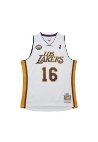 Mitchell & Ness - Koszulka NBA Los Angeles Lakers Pau Gasol 2008. Kolor: biały. Sport: koszykówka #1