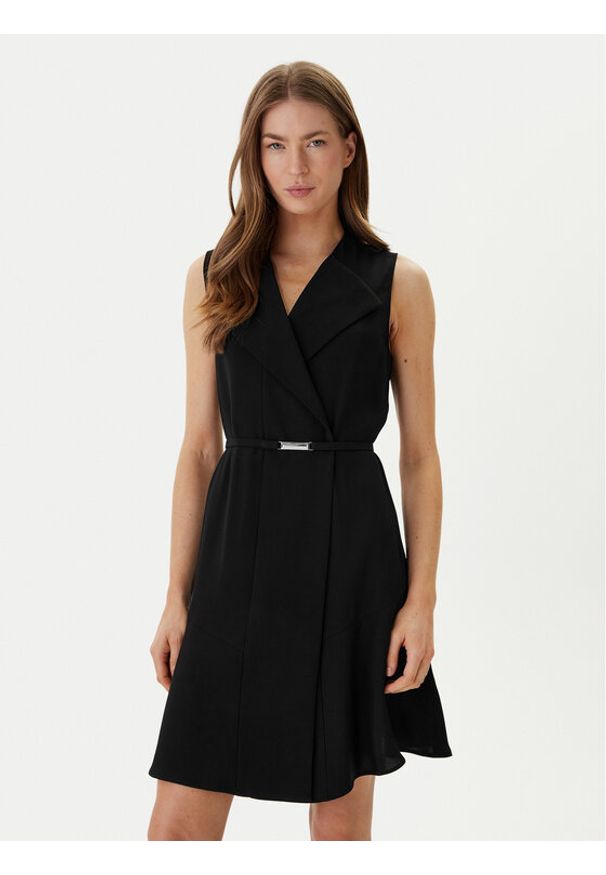 BOSS Sukienka koktajlowa Dimosa 50554224 Czarny Regular Fit. Kolor: czarny. Materiał: wiskoza. Styl: wizytowy