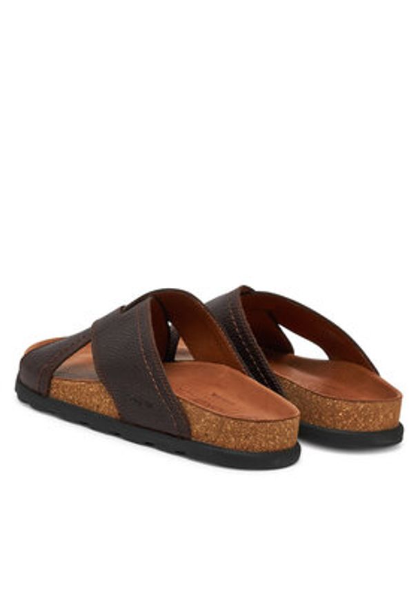 Rieker Klapki 21192-25 Brązowy. Kolor: brązowy. Materiał: skóra