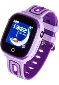 Smartwatch Garett Electronics Kids Happy Fioletowy (5903246280548). Rodzaj zegarka: smartwatch. Kolor: fioletowy #1