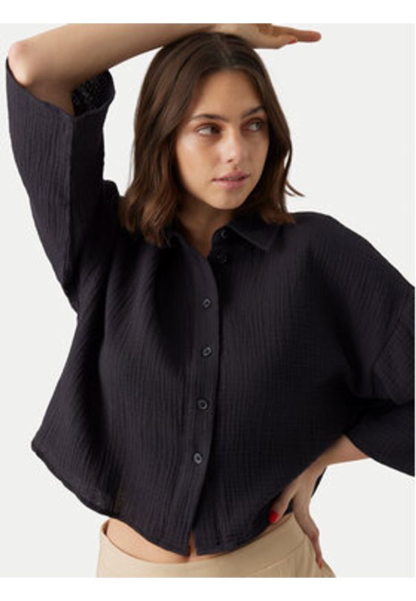 Vero Moda Koszula Natali 10279685 Czarny Standard Fit. Kolor: czarny. Materiał: bawełna