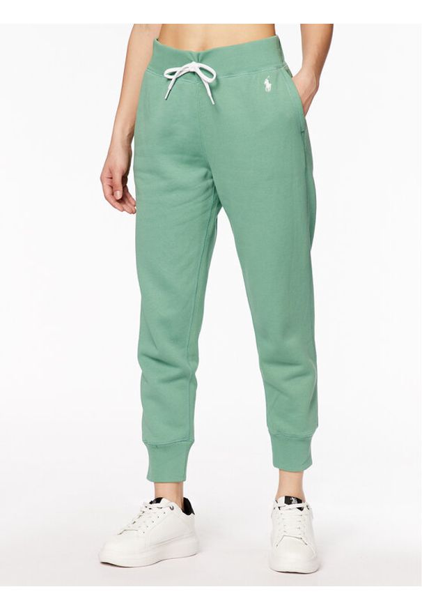 Polo Ralph Lauren Spodnie dresowe 211794397023 Zielony Regular Fit. Kolor: zielony. Materiał: bawełna, dresówka