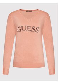Guess Sweter W2YR26 Z2NQ0 Różowy Regular Fit. Kolor: różowy. Materiał: wiskoza #2