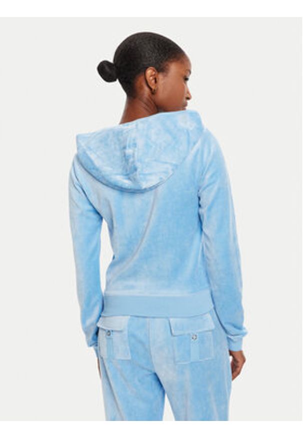 Juicy Couture Bluza Robyn JCSEBJ007 Niebieski Slim Fit. Kolor: niebieski. Materiał: bawełna