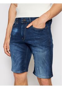 Pepe Jeans Szorty jeansowe Stanley PM800854 Granatowy Taper Fit. Kolor: niebieski. Materiał: bawełna