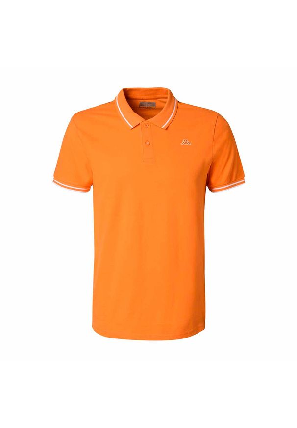 Polo Kappa Ezio Korporate. Typ kołnierza: polo. Kolor: pomarańczowy, biały, wielokolorowy. Styl: sportowy, elegancki