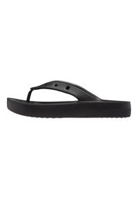Japonki damskie Crocs Platform Flip. Kolor: czarny. Materiał: materiał, syntetyk. Obcas: na platformie