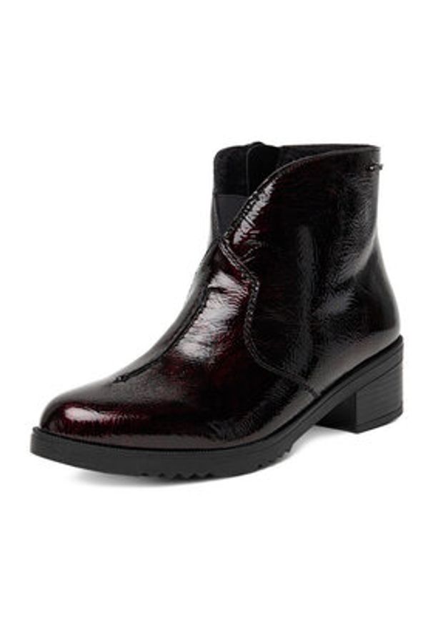 Rieker Botki Y0553-35 Bordowy. Kolor: czerwony. Materiał: syntetyk, materiał