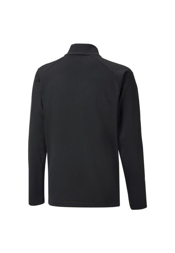 Puma - Młodzieżowa koszulka piłkarska z zamkiem 1/4 teamLIGA PUMA Black White. Kolor: biały, wielokolorowy, czarny. Sport: piłka nożna