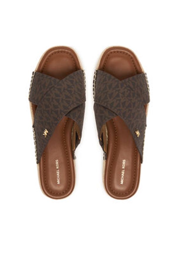 MICHAEL Michael Kors Espadryle Kenzie 40R6KZFS1B Brązowy. Kolor: brązowy. Materiał: skóra