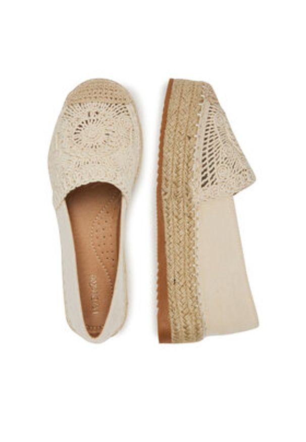 DeeZee Espadryle LE601-66 Beżowy. Kolor: beżowy. Materiał: materiał