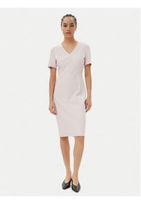 BOSS Sukienka codzienna Damaisa 50490044 Różowy Slim Fit. Okazja: na co dzień. Kolor: różowy. Materiał: wiskoza. Typ sukienki: proste. Styl: casual #4