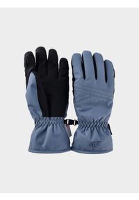 4f - 4F Rękawice narciarskie Thinsulate damskie - granatowe S. Kolor: niebieski. Materiał: tkanina, dzianina, syntetyk, materiał. Technologia: Thinsulate. Sezon: zima. Sport: narciarstwo #1