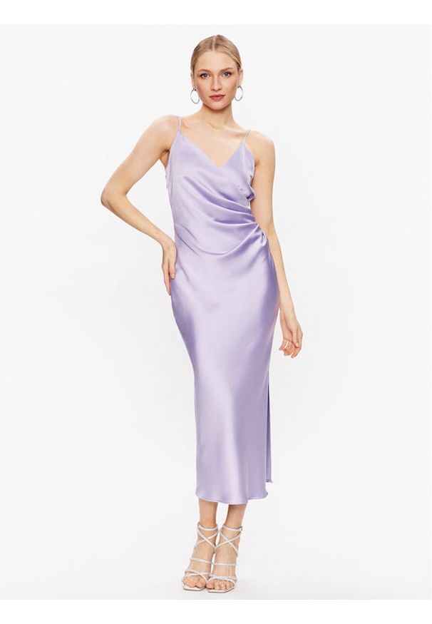 Imperial Sukienka koktajlowa AB5MFBA Fioletowy Regular Fit. Kolor: fioletowy. Materiał: syntetyk. Styl: wizytowy