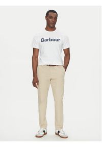 Barbour T-Shirt Logo MTS0531WH51 Biały Tailored Fit. Kolor: biały. Materiał: bawełna