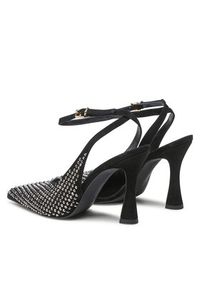Pinko - PINKO Sandały Lisette Slingback PE 23 BLKS1 100566 A0N6 Czarny. Kolor: czarny. Materiał: skóra, zamsz #4